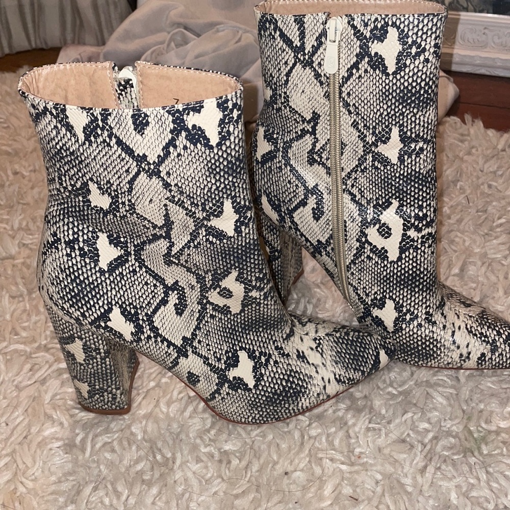 Pretty little thing snake skin boots
